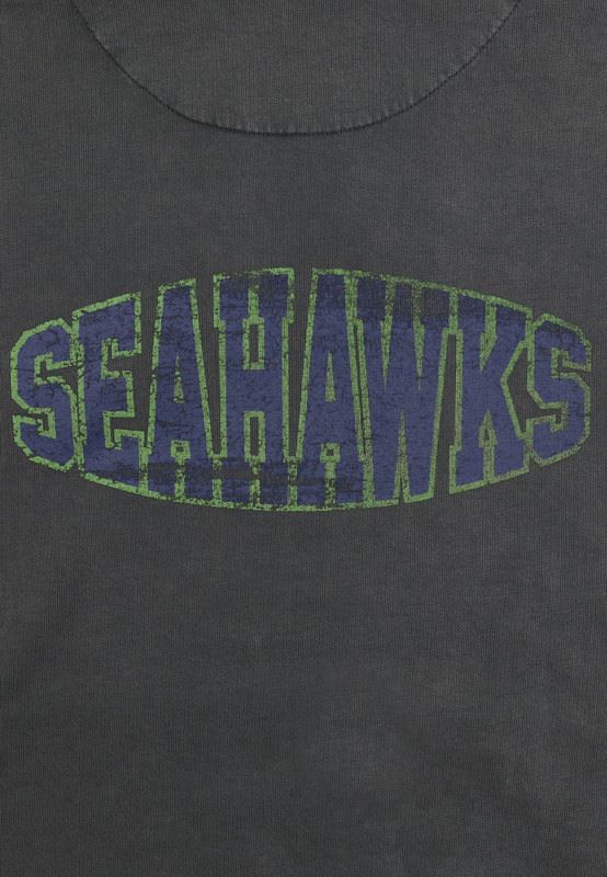 Recovered Men's NFL Seattle Seahawks Helmet Pocket Print Hoodie - Washed Black