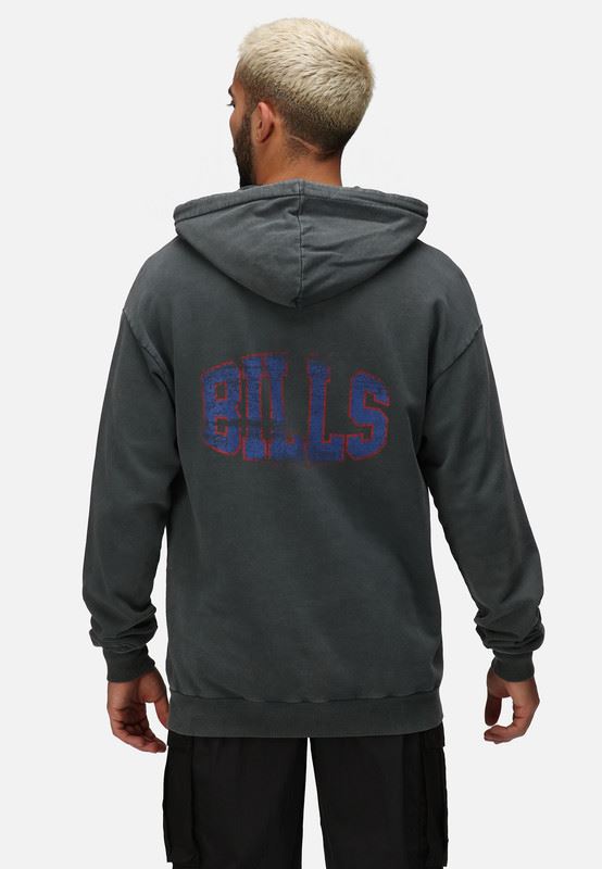 Recovered BILLS Mens Hoodie NFL American Football Helmet Pocket Logo Cotton Sweatshirt