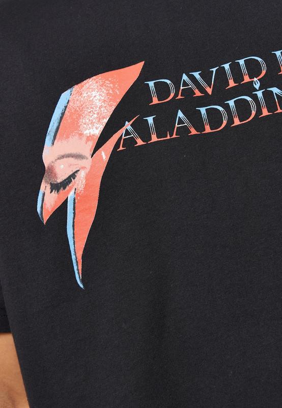 Recovered David Bowie Mens T-Shirts Aladdin Sane Logo  Crew Neck Cotton Tee Shirt