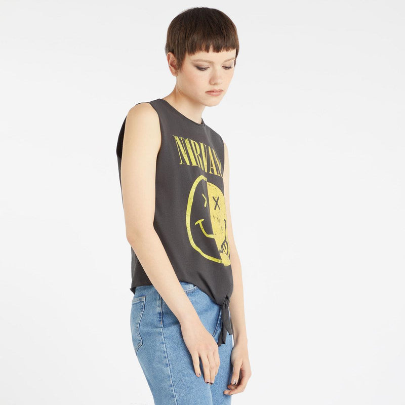 Amplified Women's Vest Nirvana Spiced Smiley T-Shirt