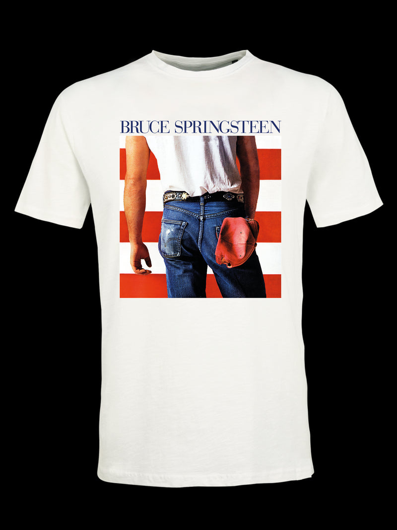 Bruce Springsteen Pixel Ecru Unisex Cotton Relaxed T-Shirt