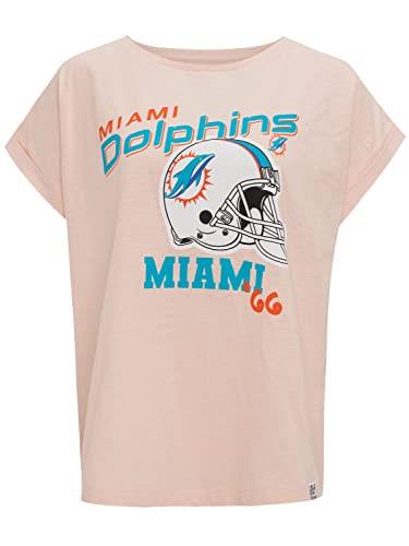 Recovered NFL 66 Miami Dolphins Pale Pink Women's Boyfriend T-Shirt