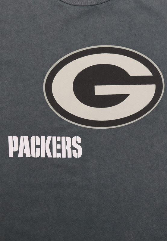 Recovered Men's NFL Green Bay Packers T-Shirt - Washed Black