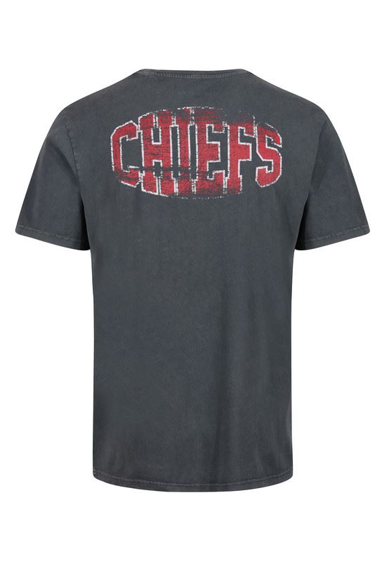 Recovered Men NFL T-shirts Kansas City Chiefs Cotton Short Sleeve Crew Neck Tee Black