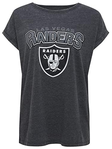 Recovered NFL Raiders Charcoal Womens Boyfriend T-Shirt