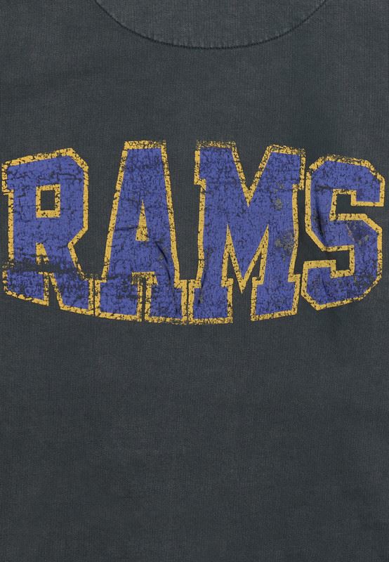 Recovered Men's NFL Los Angeles Rams Helmet Pocket Print Hoodie - Washed Black