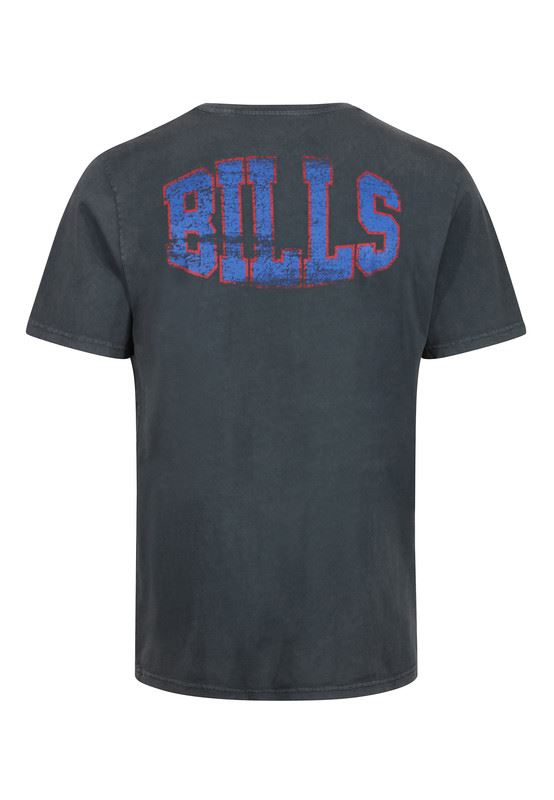 Recovered Men NFL T-shirts Buffalo Bills Cotton Short Sleeve Crew Neck Tee Black