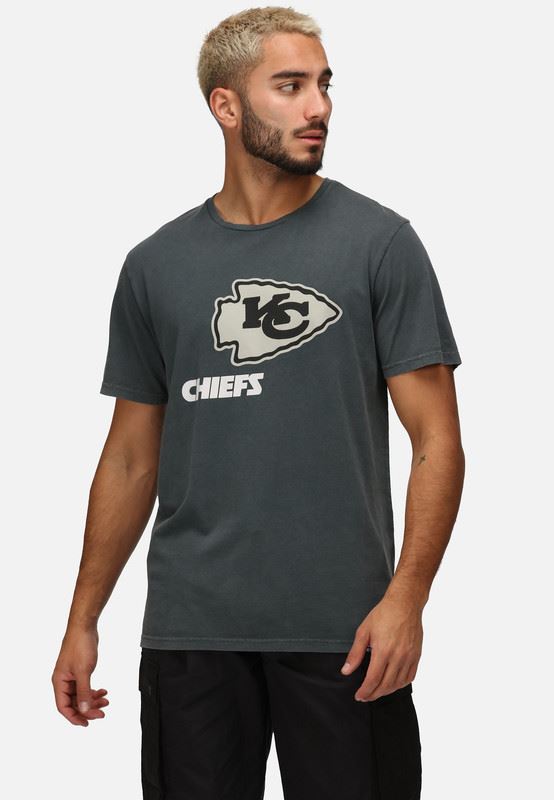 Recovered Men's NFL Kansas City Chiefs T-Shirt - Washed Black