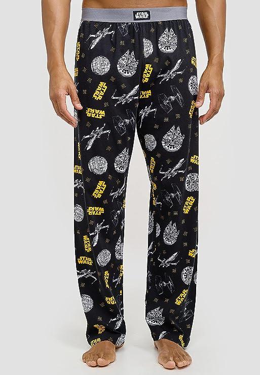 Star Wars Retro Ships Repeat Black Lounge Pants - Adults Unisex