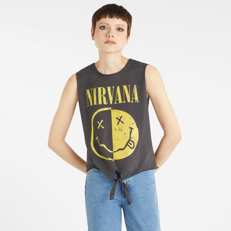 Amplified Women's Vest Nirvana Spiced Smiley T-Shirt