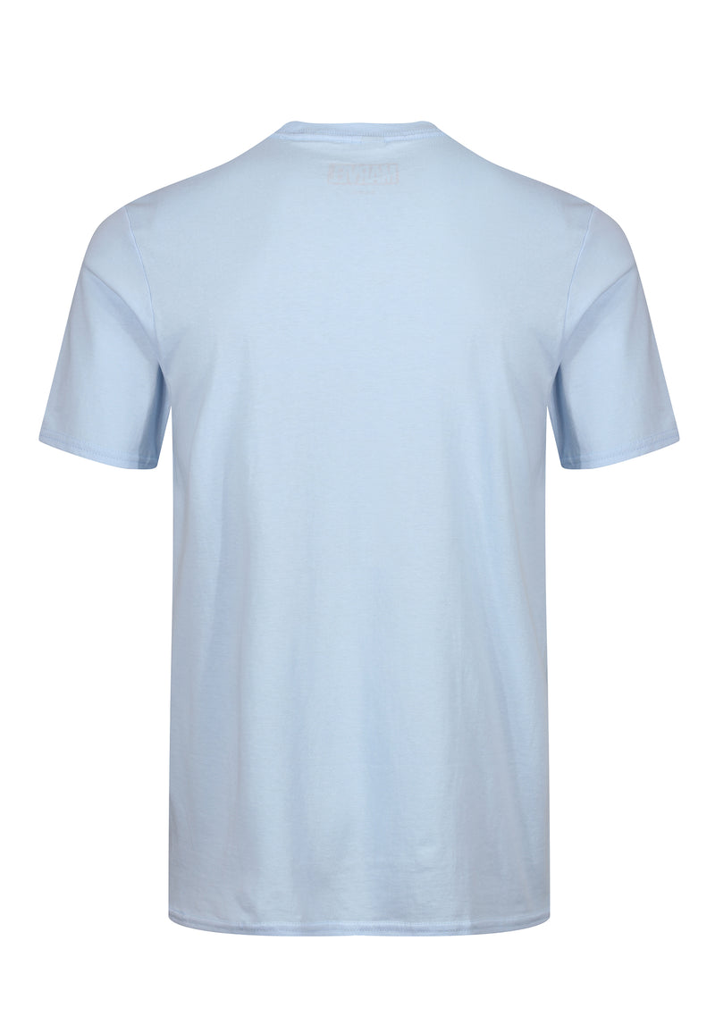 Marvel Faded Classic Logo Light Blue T-Shirt - Unisex Adults