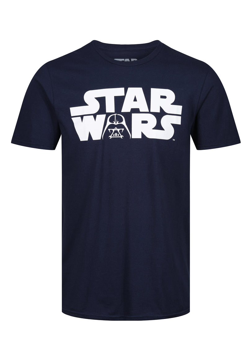 Star Wars Darth Vader Logo Print Sports Navy T-Shirt