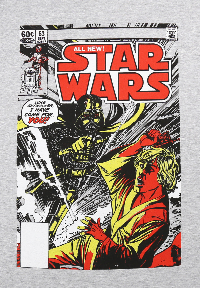 Star Wars Comic Cover Sports Grey Cotton T-Shirt