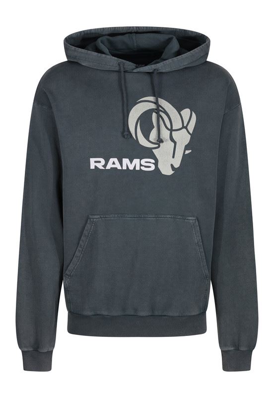 Recovered NFL Mens Hooded Sweatshirt Los Angeles Rams Pro Football Hoodies Black