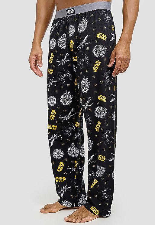 Star Wars Retro Ships Repeat Black Lounge Pants - Adults Unisex