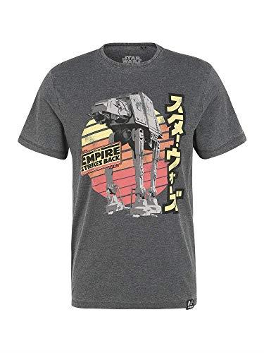 Star Wars Empire Strikes Back Retro AT-AT Charcoal T-Shirt