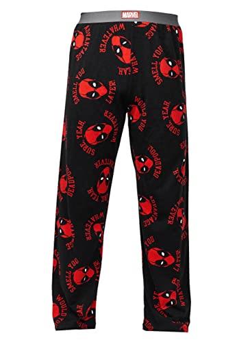 MARVEL Pyjamas -Deadpool Slogan Heads Lounge Pants