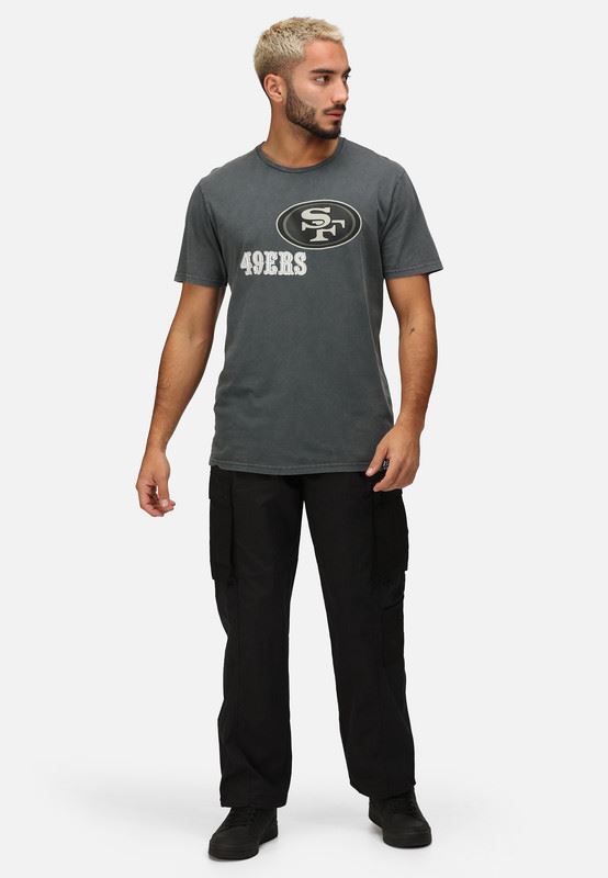 Recovered Men's NFL San Francisco 49ers T-Shirt - Washed Black