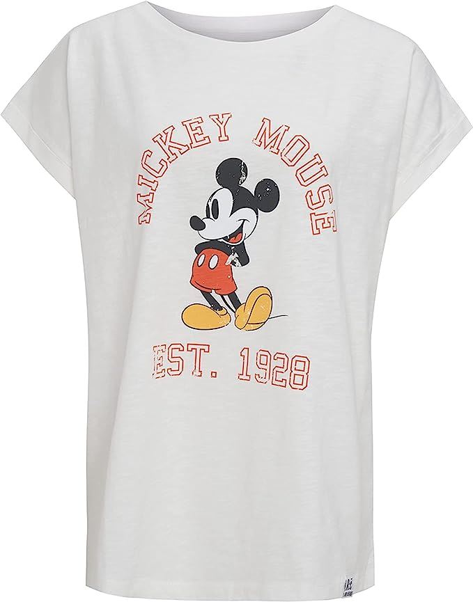 Disney Mickey Mouse Established Ecru Boyfriend T-Shirt