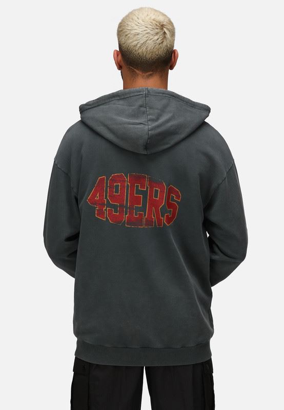 Recovered San Francisco 49ers NFL American Football Helmet Pocket Logo Mens Cotton Hoodie