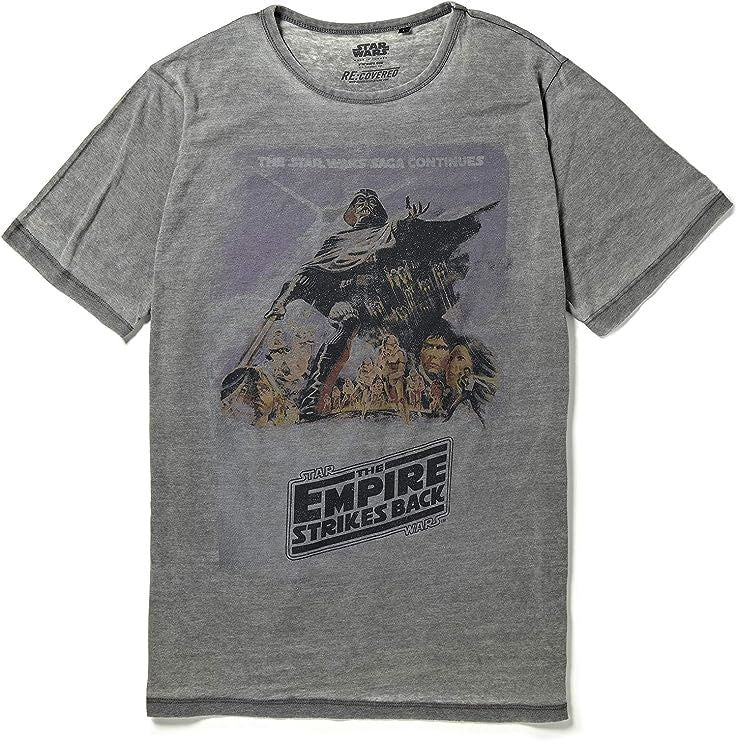 Star Wars Empire Strikes Back Poster Light Grey T-Shirt by Re:Covered