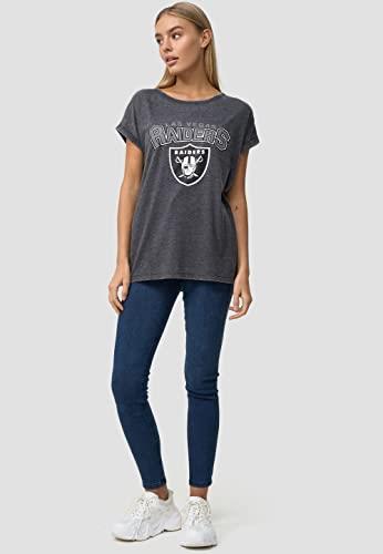 Recovered NFL Raiders Charcoal Womens Boyfriend T-Shirt