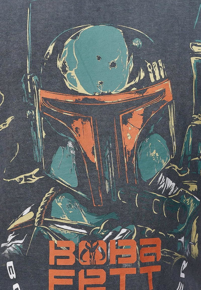 Star Wars Boba Fett Charcoal Washed T-Shirt