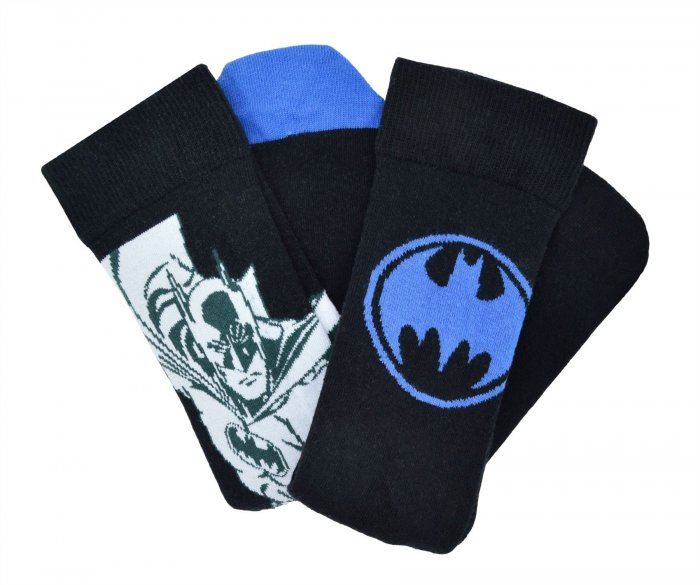 DC Comics Batman Blue Socks Twin Pack UK 7-11 - Merch Rocks