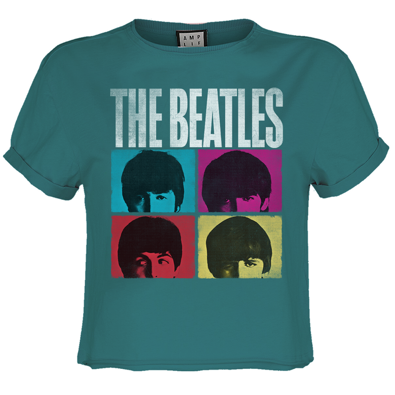 Amplified The Beatles Hard Days Night Crop Top - Merch Rocks