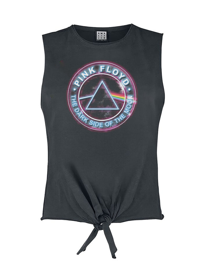 Amplified Pink Floyd Neon Sign Sleeveless Women's T-Shirt - Merch Rocks